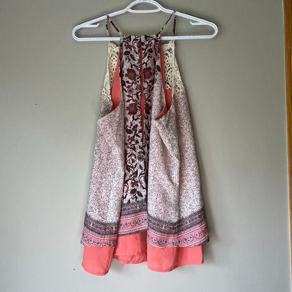 Maurices White / Pink Halter Tank Top Size Large - Picture 2 of 11